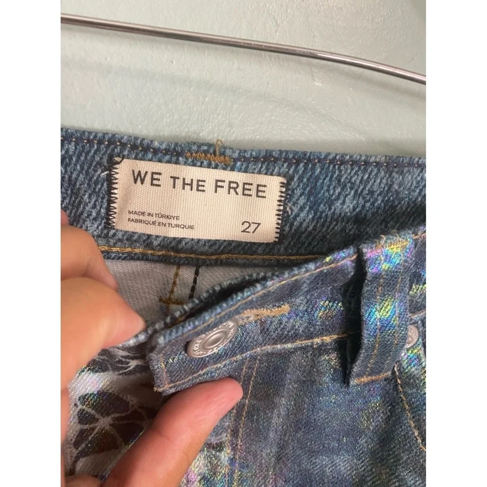 Free People Tinsley Printed High Rise‎ Illusions Jeans Floral Sz 27